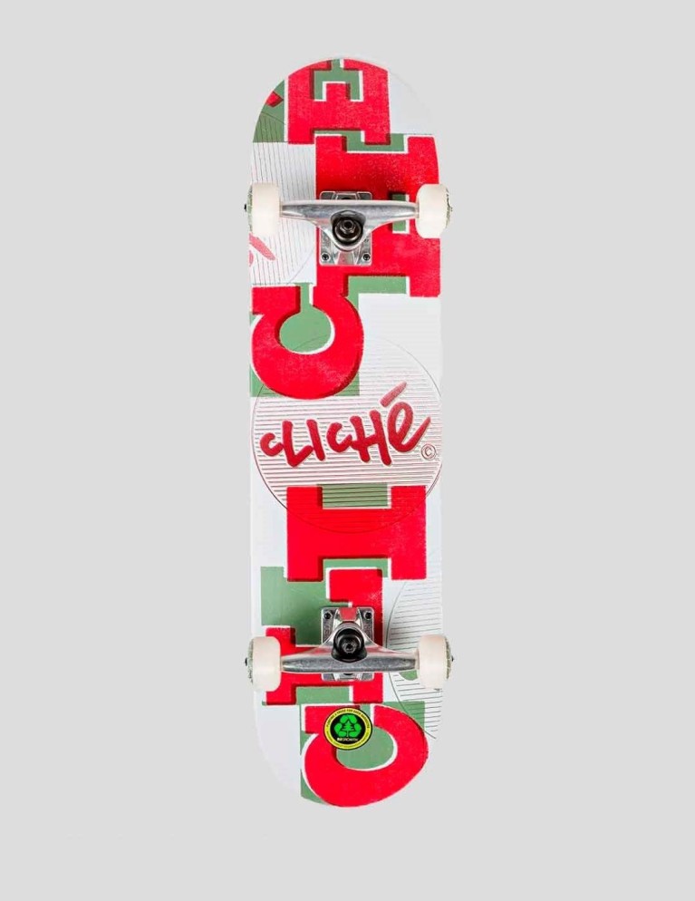 Completo Skate CLICHE maiuscolo fp 7.875 "network / white
